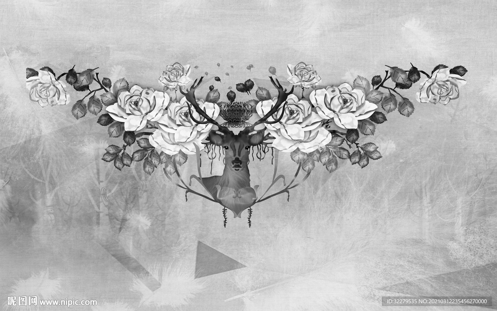 现代 灰色新北欧画 文件分层
