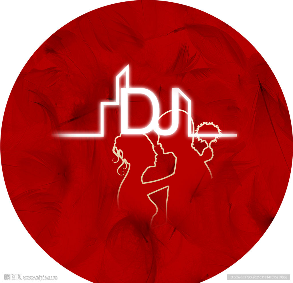 酒红色婚礼舞台logo