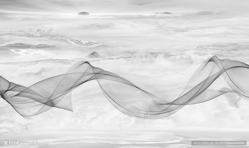 最新山水爆款画 文件分层画