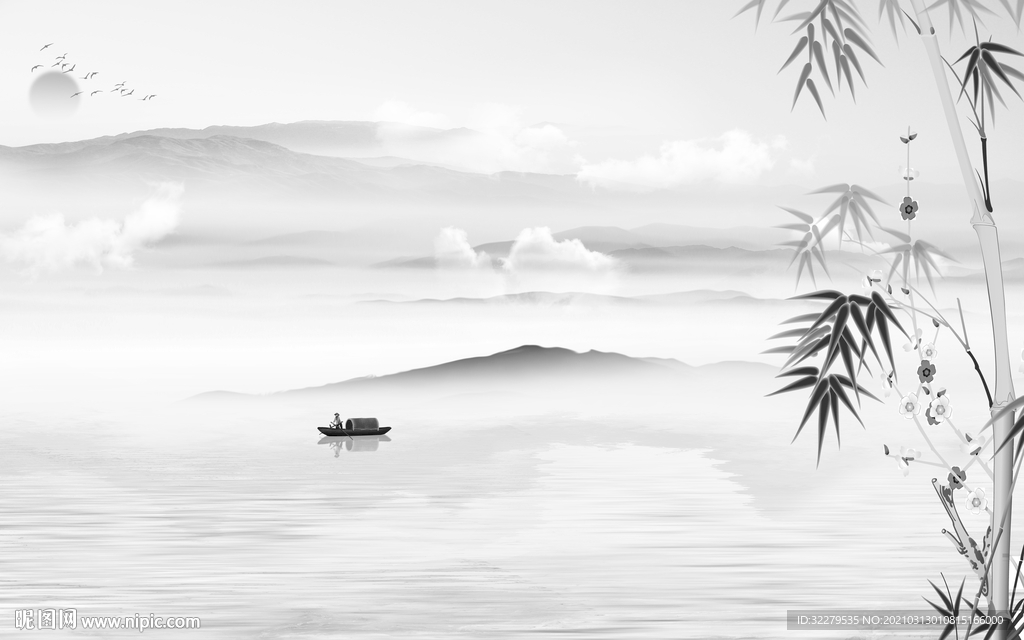 意境 新山水爆款画 文件分层画