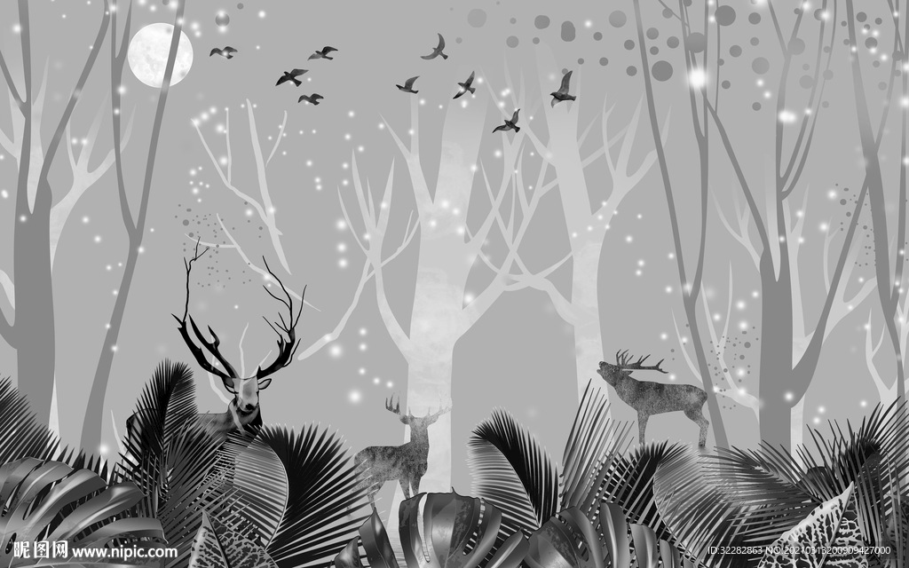 客厅新欧式背景画 文件分层