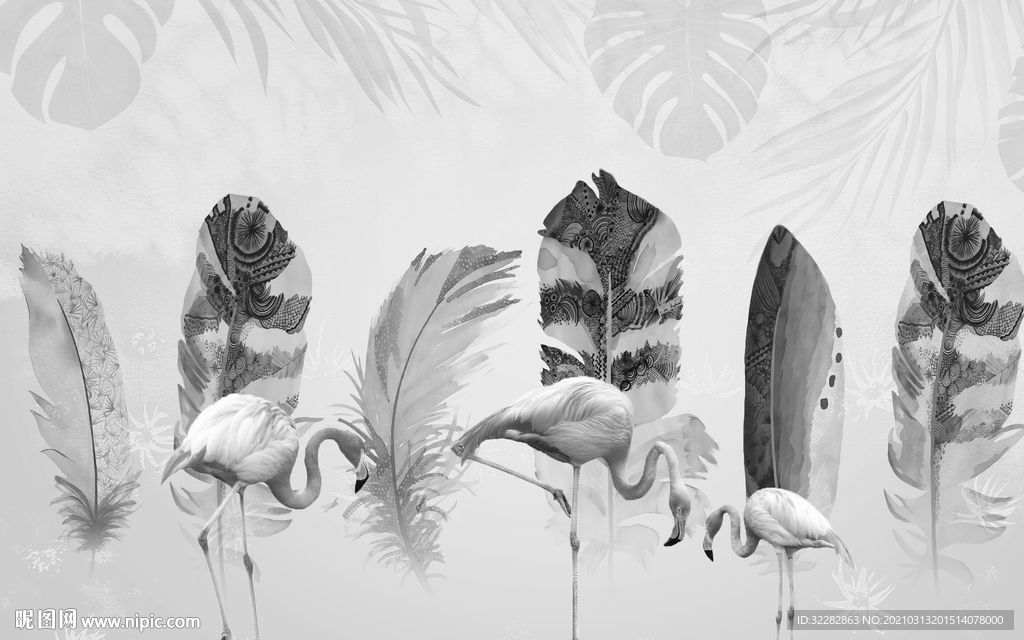 爆款新欧式背景画 文件分层