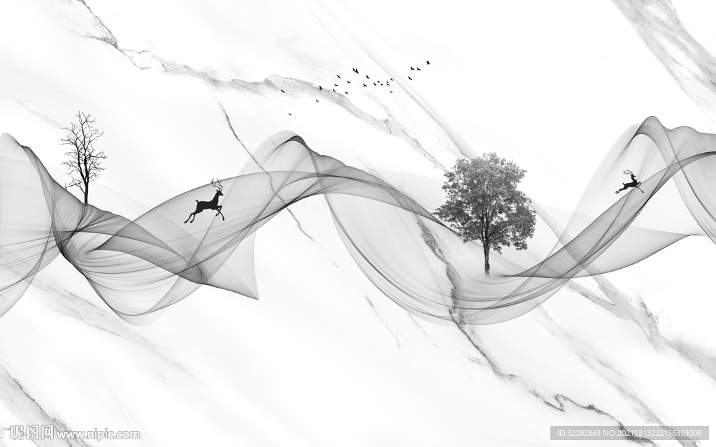 爵士白新欧式背景画 文件分层