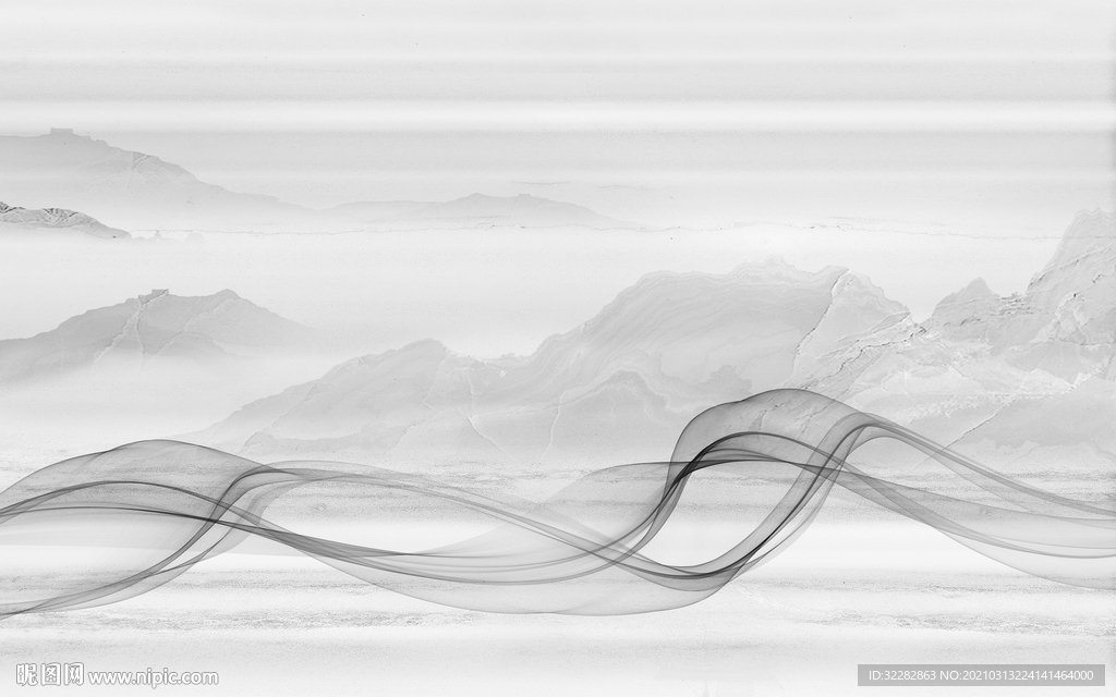 意境大气背景山水 文件分层