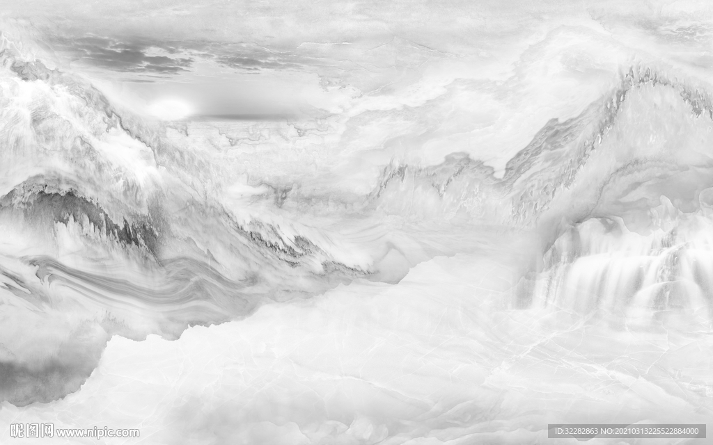 石纹 大气背景山水 文件分层