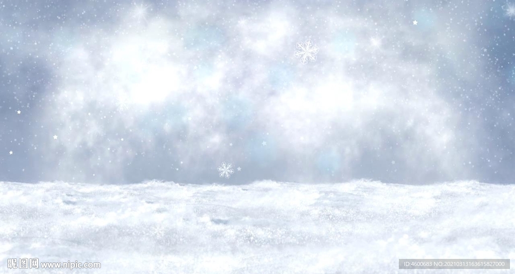 小清新唯美下雪雪景动画动态视频