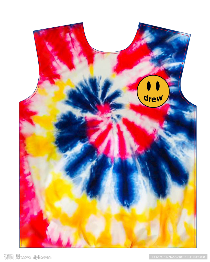 时尚流行 扎染 大牌男装