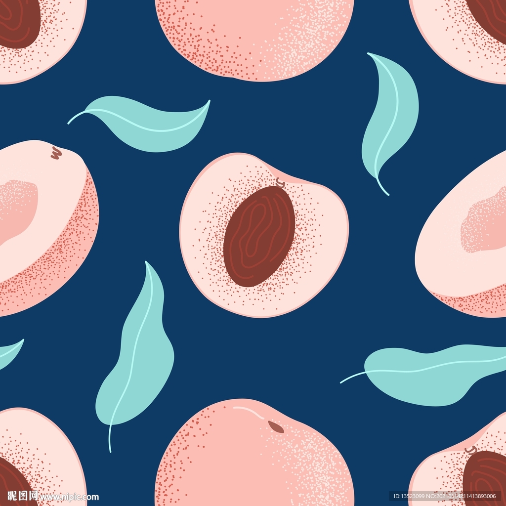 桃子背景 水果图案