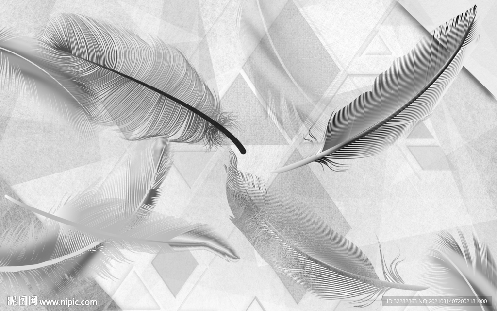 高清新灰色背景墙 文件分层