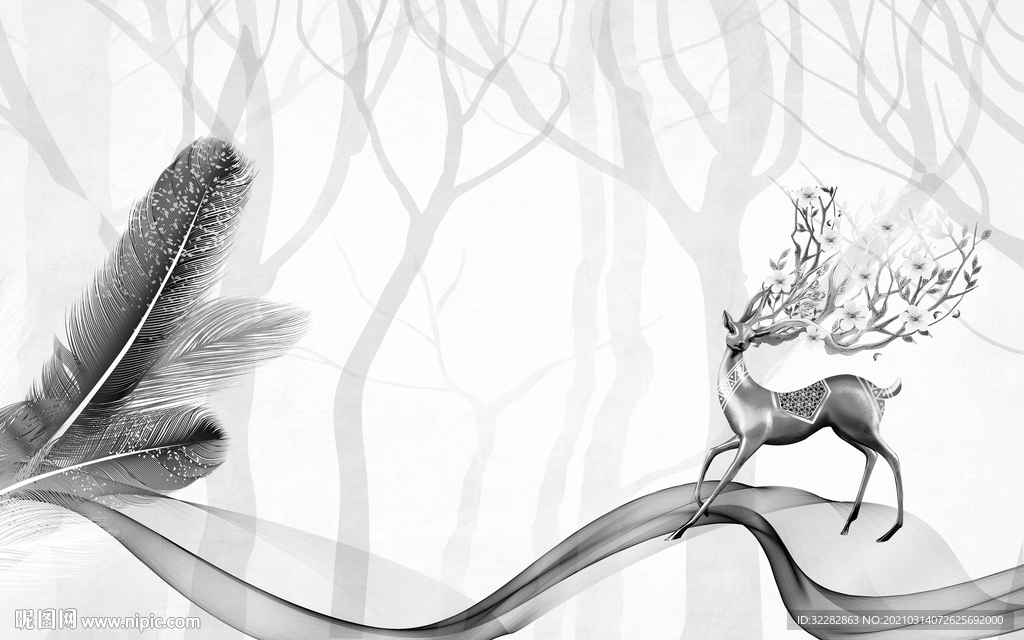 简约新灰色背景墙 文件分层