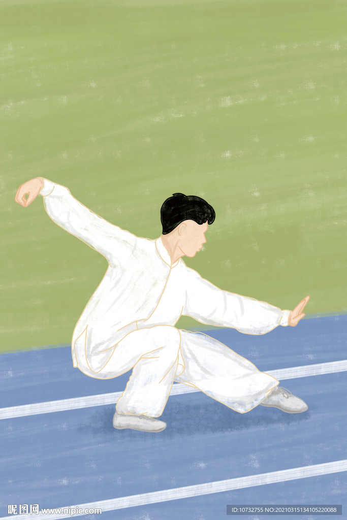 运动高清大图武术男手绘