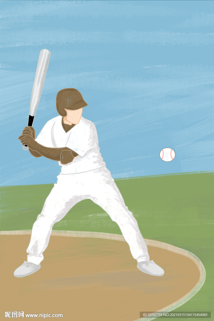 运动高清大图棒球手绘