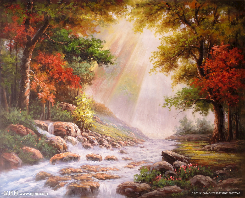 印象派手绘风景画