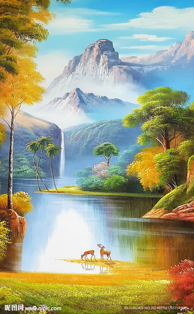 油画风景玄关