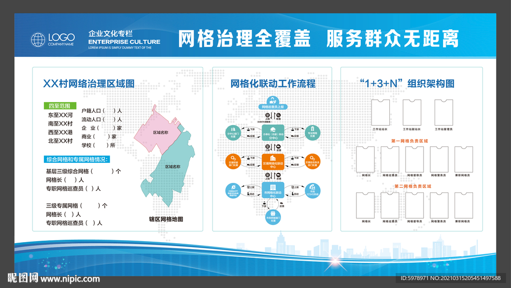 网格化展板模版