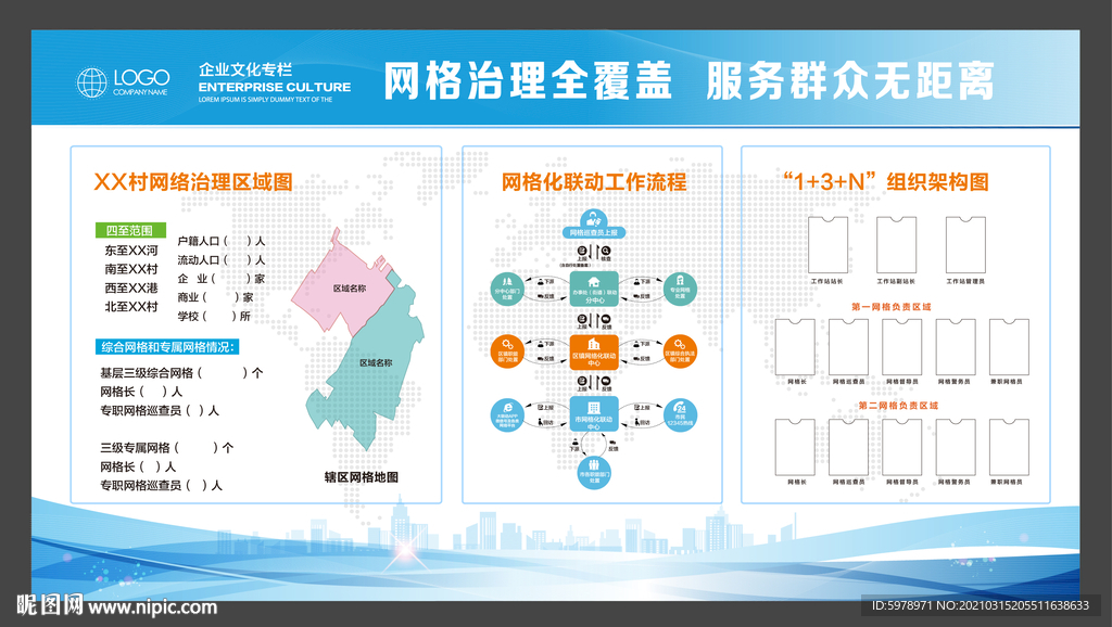 网格化展板模版