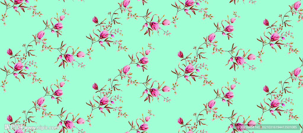 小碎花 手绘 女装 数码 印花