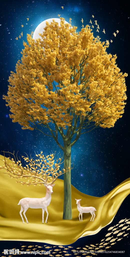 发财树麋鹿玄关