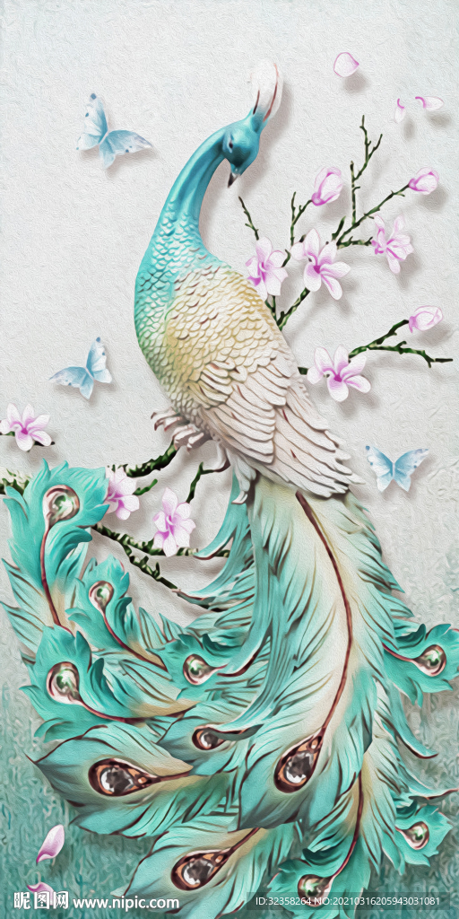孔雀装饰画