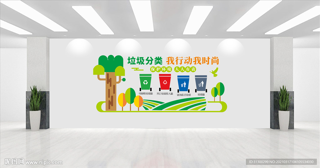 垃圾分类形象墙