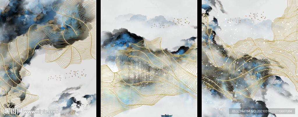 抽象晕染大理石纹理