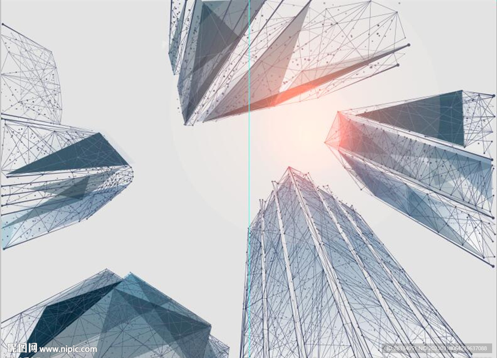 现代简约抽象建筑线条装饰画