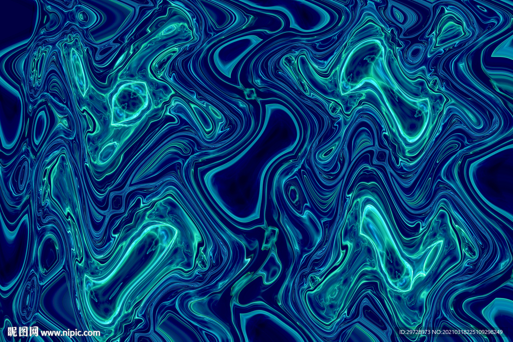 抽象炫彩流体画