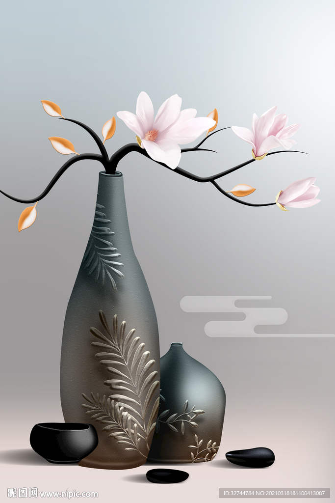 花瓶花卉装饰画