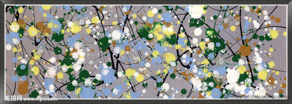 唯美抽象床头壁画