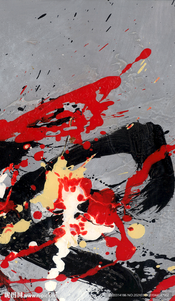 涂鸦现代抽象画竖版壁画