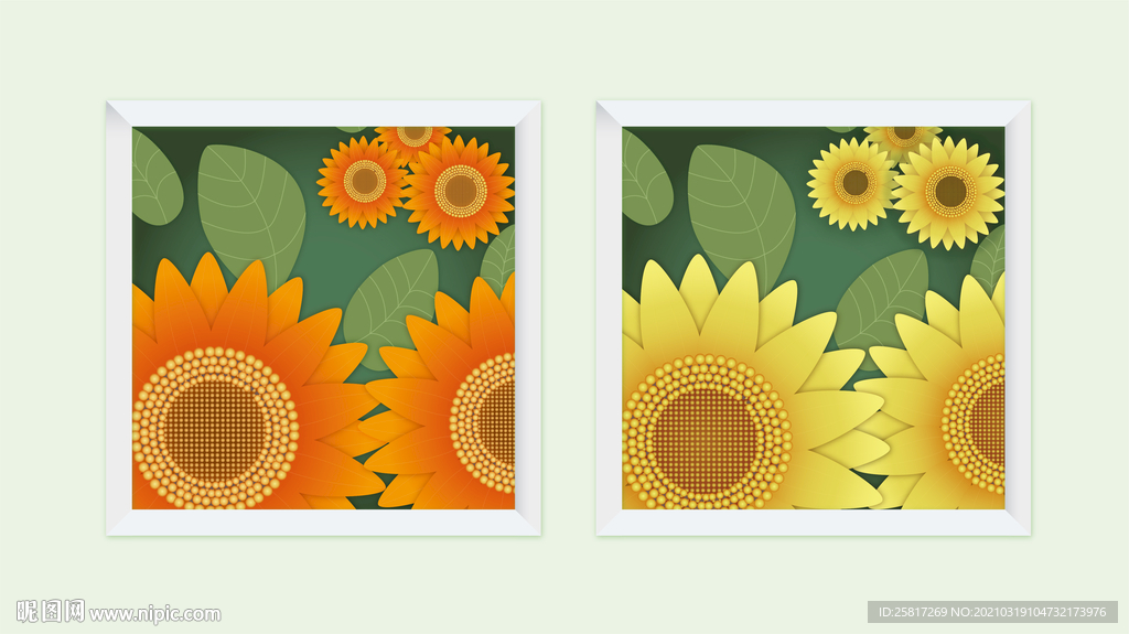 向日葵植物装饰画