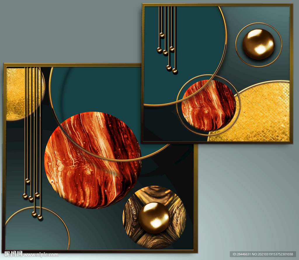 北欧叠加组合装饰画