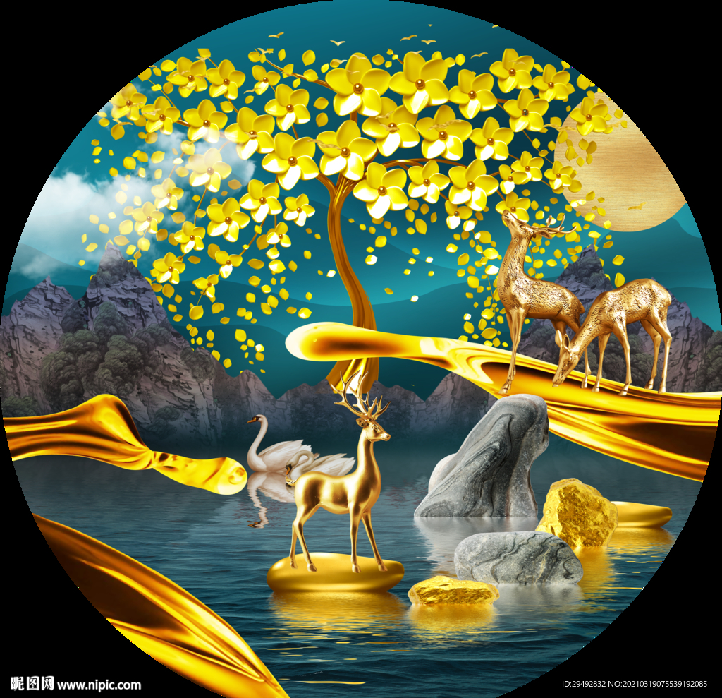 金色麋鹿