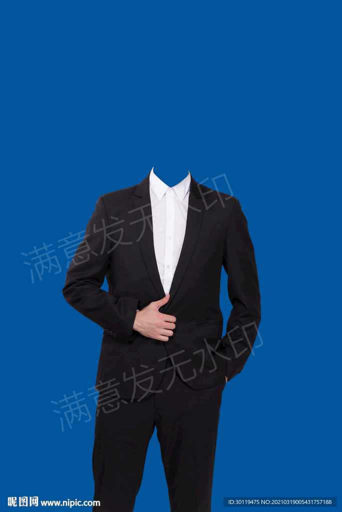 男士形象照半身西装