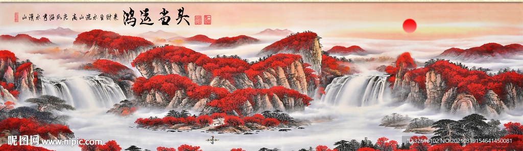 鸿运当头装饰画