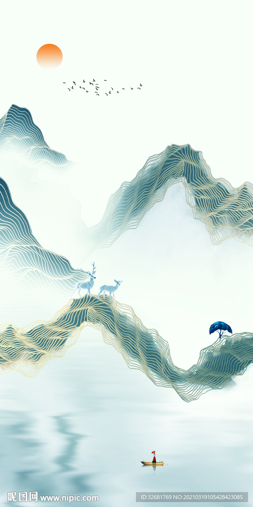 禅意山水画