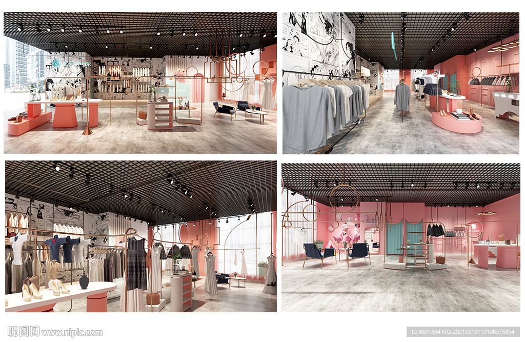 网红店 服装店 打卡点 火烈鸟