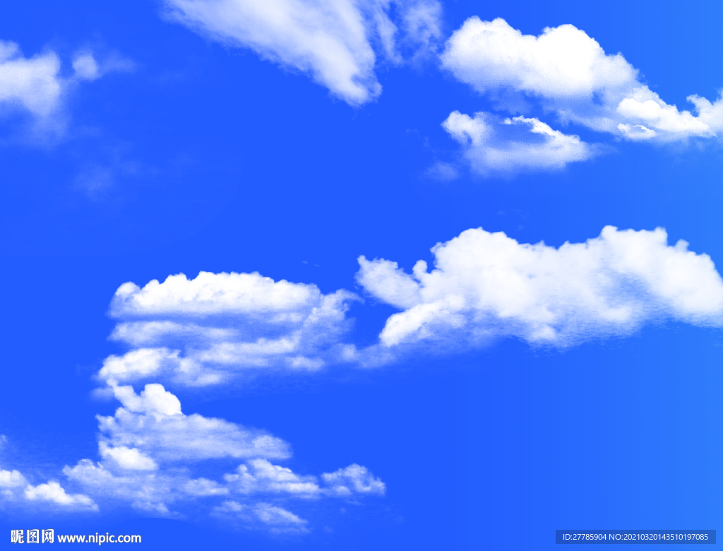 高空蓝天白云