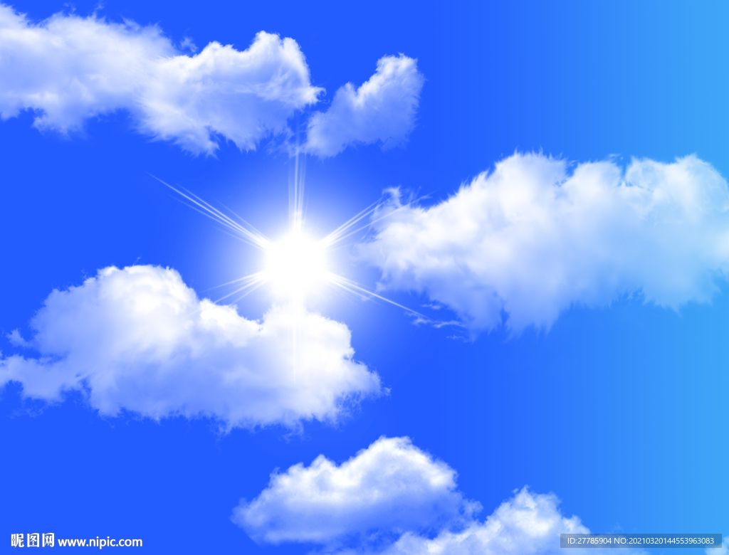 高空蓝天白云
