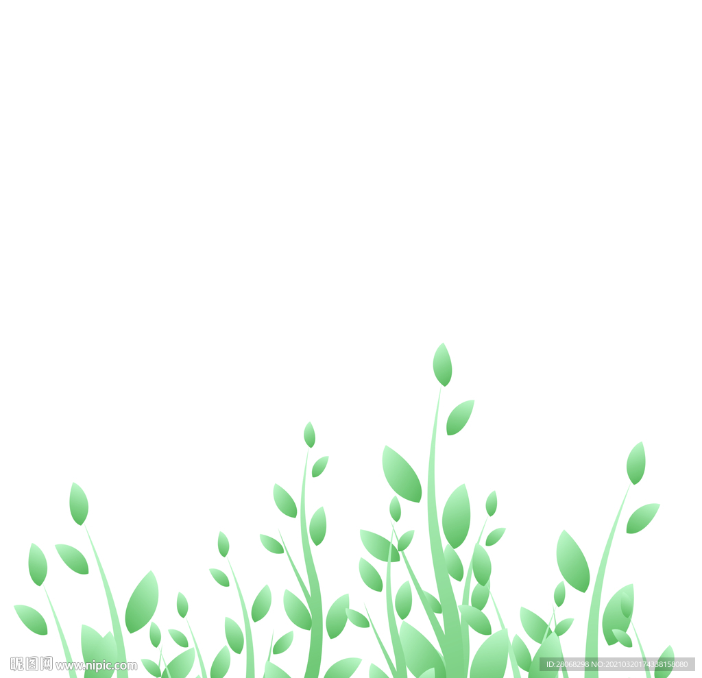 绿色植物装饰元素