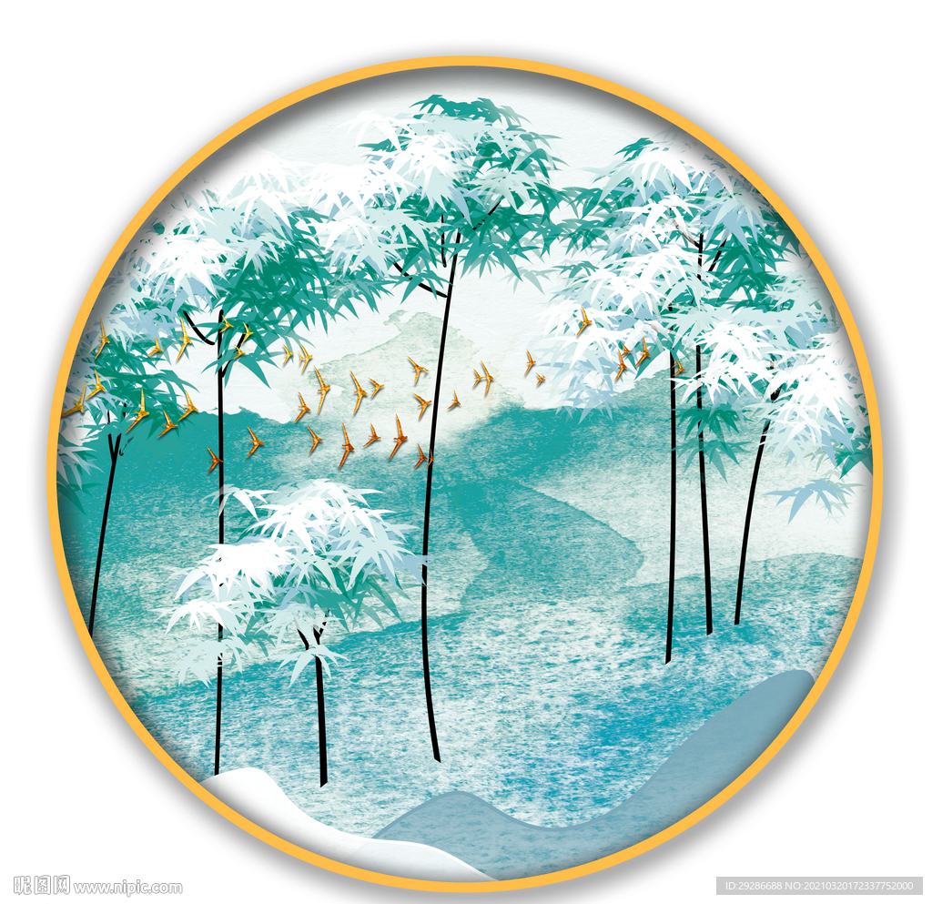 圆形挂画