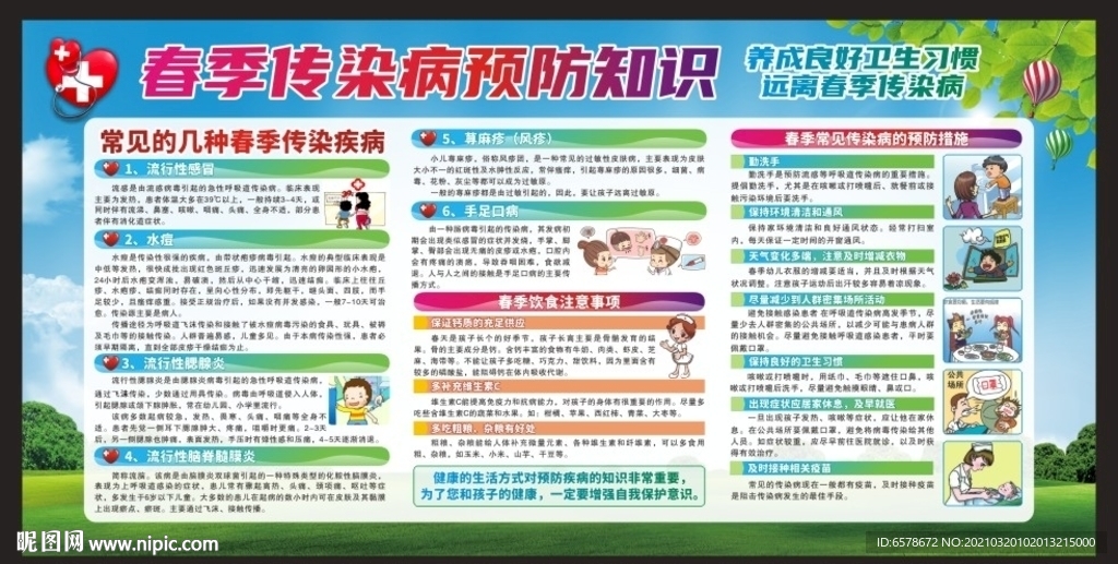 春季常见传染病宣传栏