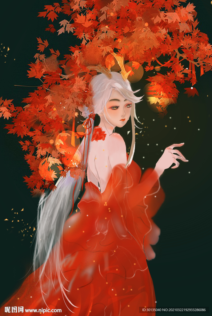 插画 秋天
