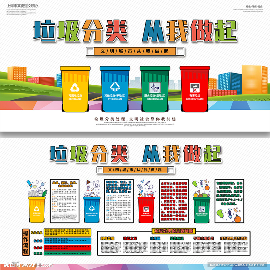 垃圾分类展板