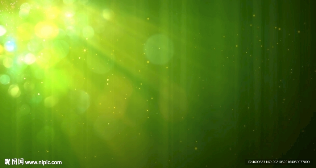 自然绿色粒子光斑HD背景视频