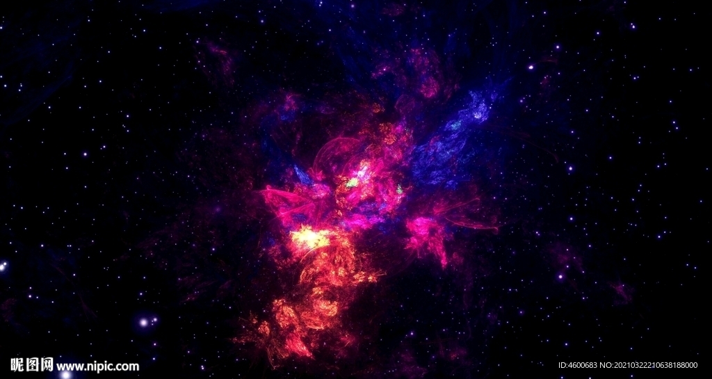 银河星空散发云粒子动画4K视频