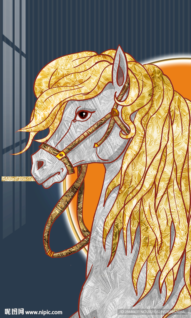 北欧现代玄关轻奢珐琅彩装饰画