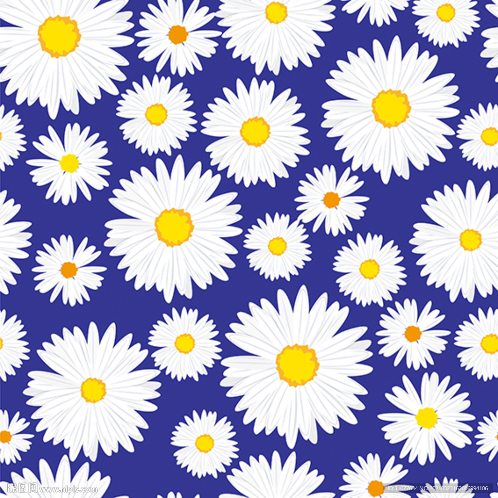 白色花朵图案