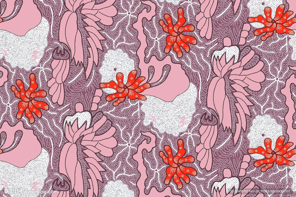 虚线乱花
