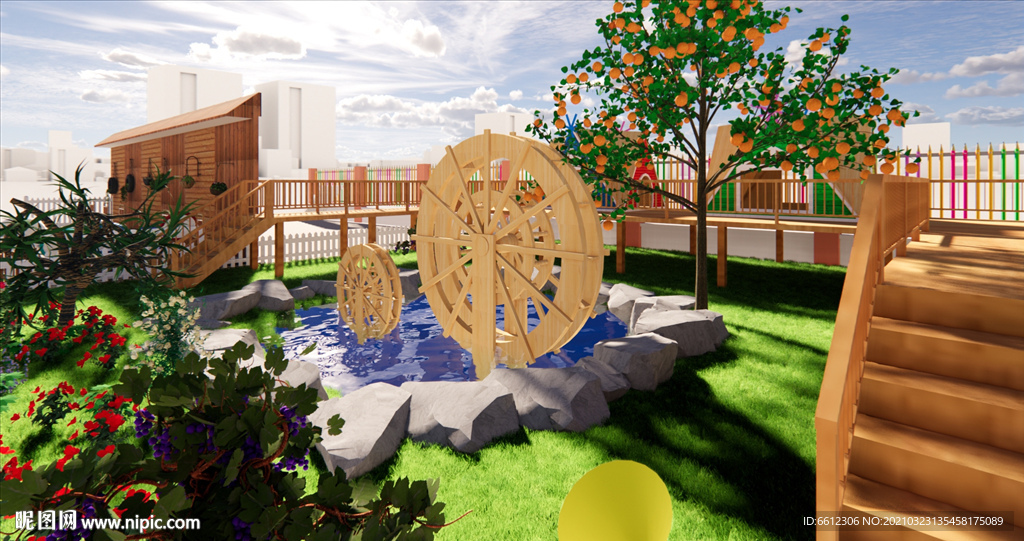 幼儿园户外活动区